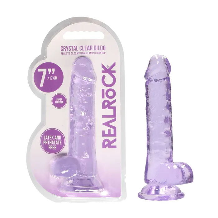 Female Sex Toys ShhhWndsr RealRock Realistic Dildo With Balls 175cm Purple Female Sex Toys ShhhWndsr RealRock Realistic Dildo With Balls 175cm Purple