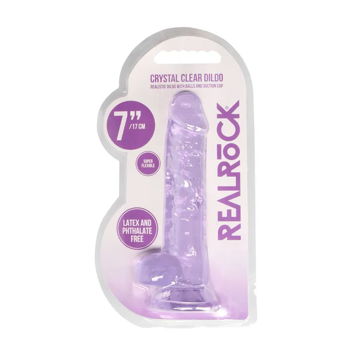 Female Sex Toys ShhhWndsr RealRock Realistic Dildo With Balls 175cm Purple Female Sex Toys ShhhWndsr RealRock Realistic Dildo With Balls 175cm Purple