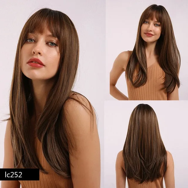 Female Sex Toys Synthetic wigs with fringe Straight with dark roots 12 colours ShhhOb Female Sex Toys Synthetic wigs with fringe Straight with dark roots 12 colours ShhhOb