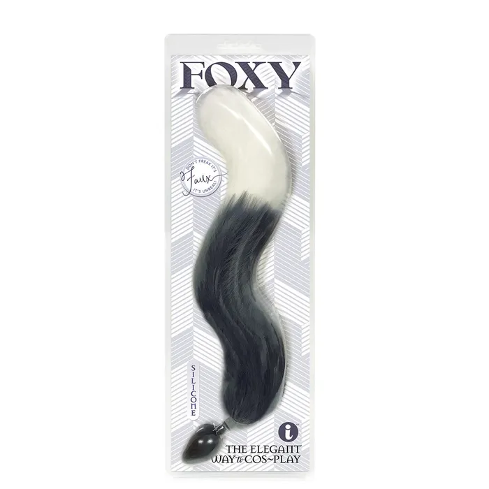 Foxy Fox Tail Silicone Butt Plug Silver Fairvillacom Anal