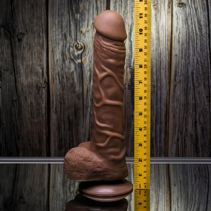 Gender X FLEXSKIN POSEABLE TRUE FEEL Dildo 25cm Dark Skin ShhhWndsr Dildos