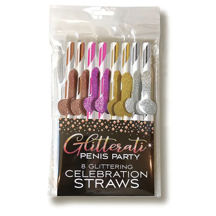 Glitterati Celebration Straws Party Straws 8 Pack ShhhWndsr Enhancers