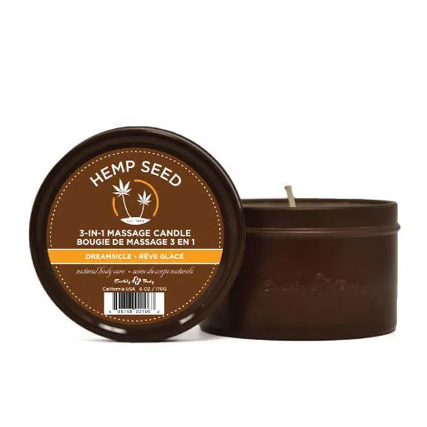 Hemp Seed 3In1 Massage Candle Dreamsicle Tangerine Plum 170 g ShhhWndsr Couples