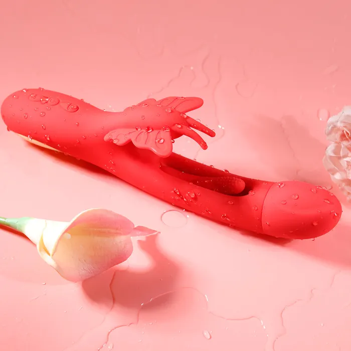 KERERO Female Sex Toys Ariana Flapping G Spot Vibrator with Dual Vibration