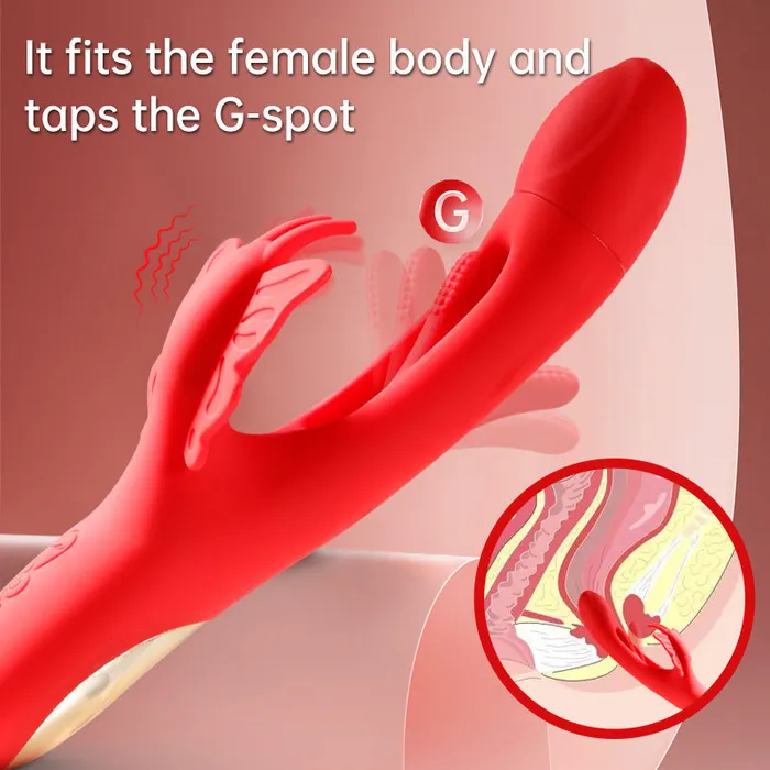 KERERO Female Sex Toys Ariana Flapping G Spot Vibrator with Dual Vibration