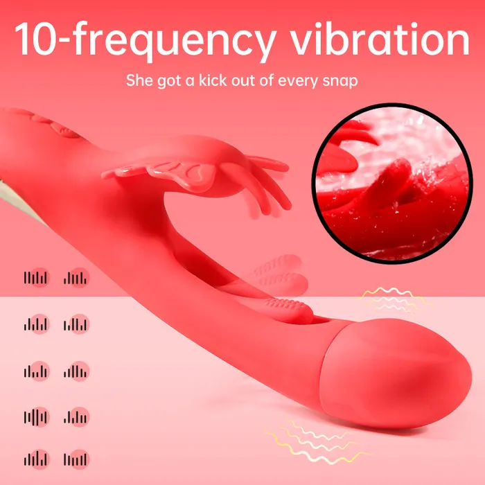 KERERO Female Sex Toys Ariana Flapping G Spot Vibrator with Dual Vibration