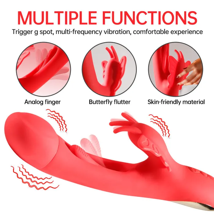 KERERO Female Sex Toys Ariana Flapping G Spot Vibrator with Dual Vibration