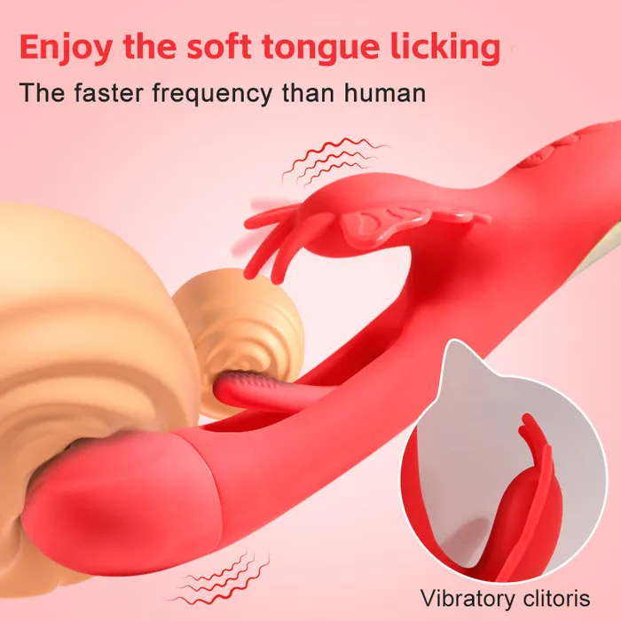 KERERO Female Sex Toys Ariana Flapping G Spot Vibrator with Dual Vibration