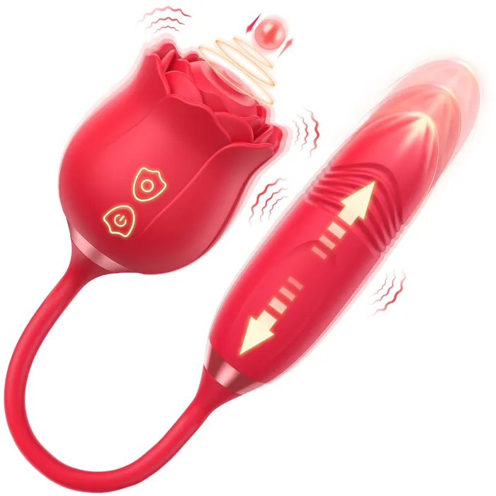 KERERO IvoryVue Rose Vibrator With Tapping Thrusting Modes Female Sex Toys KERERO IvoryVue Rose Vibrator With Tapping Thrusting Modes Female Sex Toys