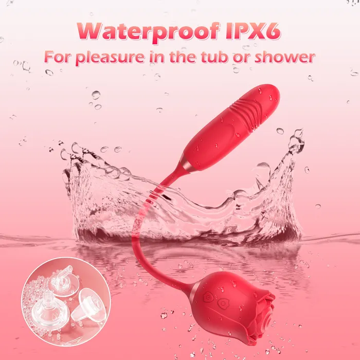 KERERO IvoryVue Rose Vibrator With Tapping Thrusting Modes Female Sex Toys