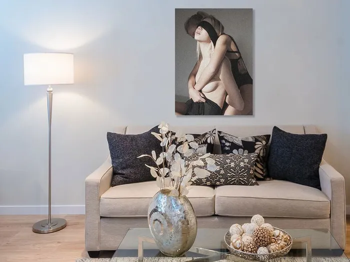 Lesbian Erotica Studio photography printed on canvas ShhhOb Female Sex Toys