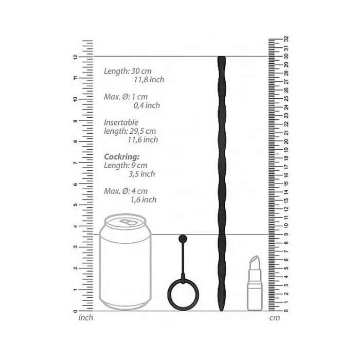 Male Sex Toys Fairvillacom Shots Ouch Urethral Sounding Silicone Plug Cock Ring Set Black