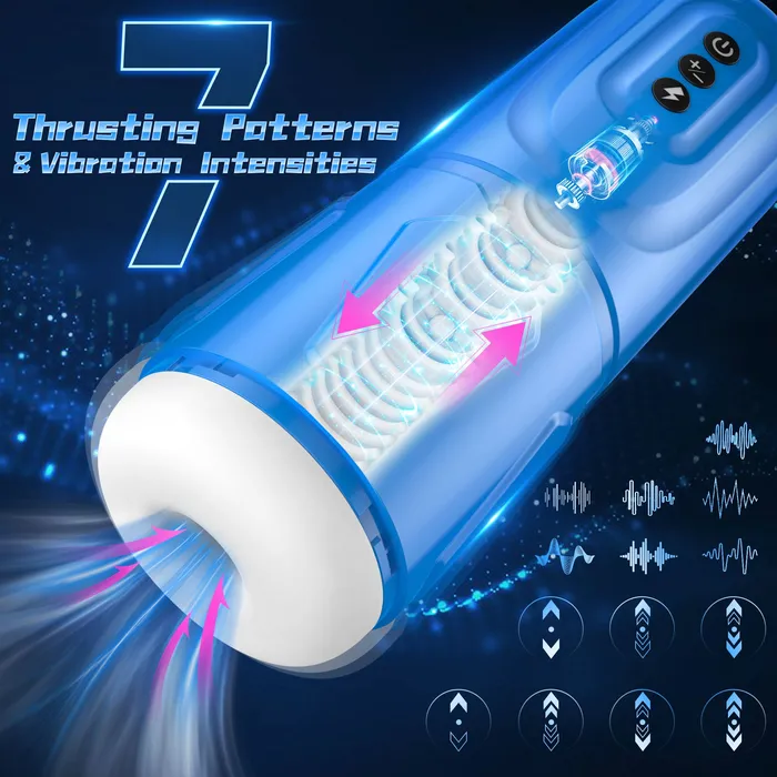 Male Sex Toys KERERO AMOVIBE Male Masturbators Cup with 7 Thrusting Modes for Men Hands Free