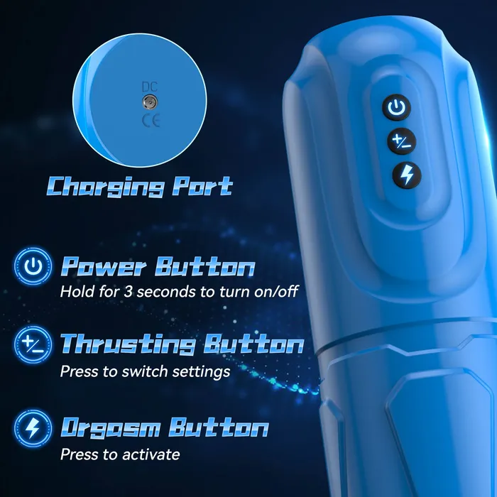 Male Sex Toys KERERO AMOVIBE Male Masturbators Cup with 7 Thrusting Modes for Men Hands Free