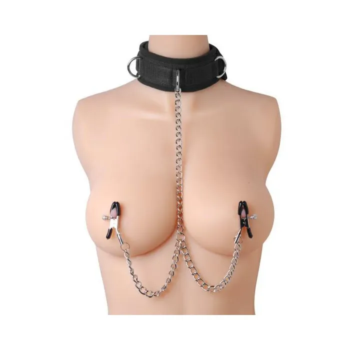 Nipple Clitoral Toys Fairvillacom Submission Collar Nipple Clamp Union