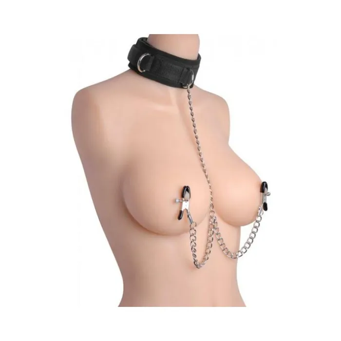 Nipple Clitoral Toys Fairvillacom Submission Collar Nipple Clamp Union