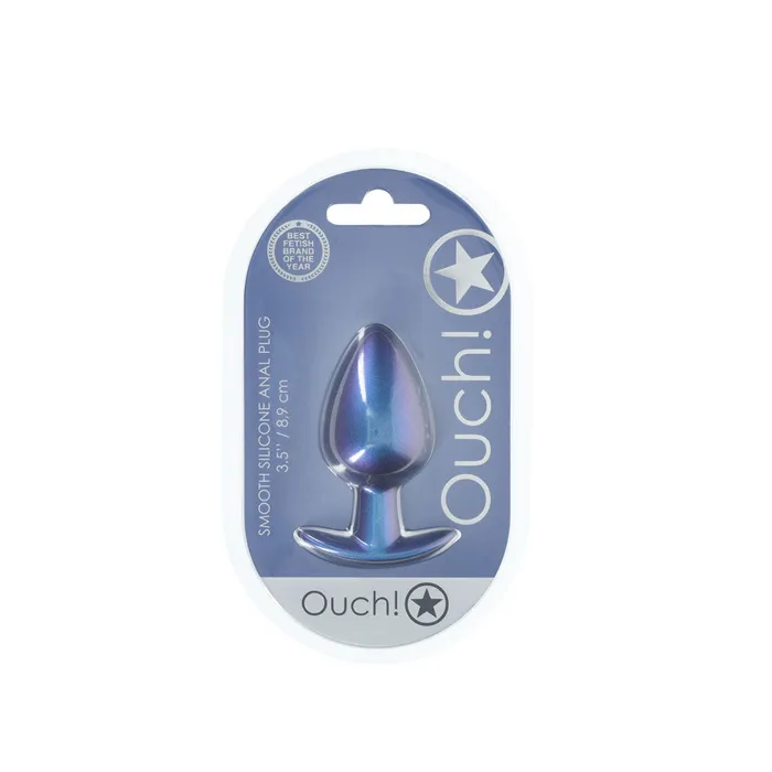 OUCH Large 89 cm Blue Metallic Butt Plug ShhhWndsr Anal OUCH Large 89 cm Blue Metallic Butt Plug ShhhWndsr Anal