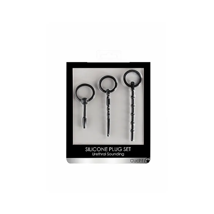 Ouch Urethral Sounding Plug Set Black Fairvillacom Anal
