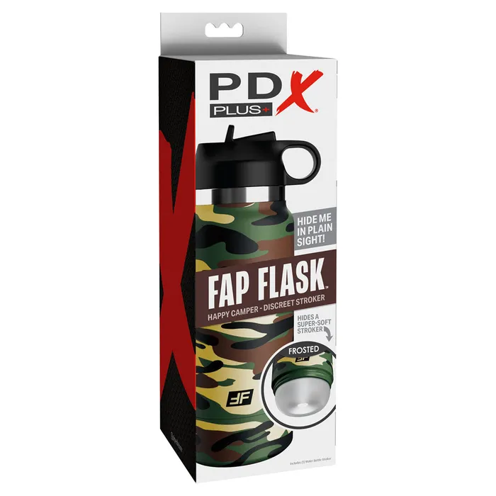 PDX Plus Fap Flask Happy Camper Concealed Stroker Bottle Camo ShhhWndsr Male Sex Toys PDX Plus Fap Flask Happy Camper Concealed Stroker Bottle Camo ShhhWndsr Male Sex Toys