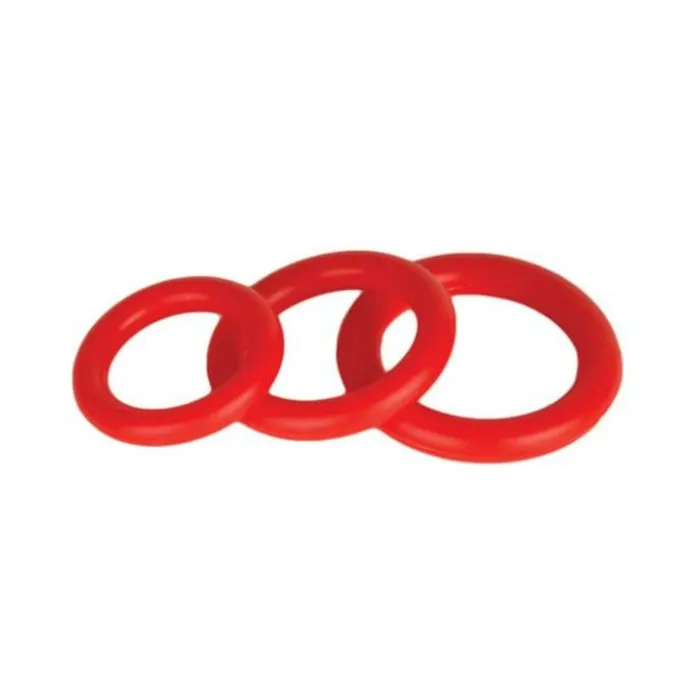Power Stretch Silicone Stretchy Rings Red 3 Pack Fairvillacom Enhancers