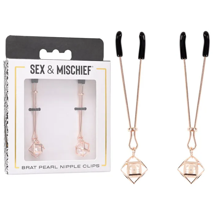 Sex Mischief Brat Pearl Nipple Clips ShhhWndsr Couples