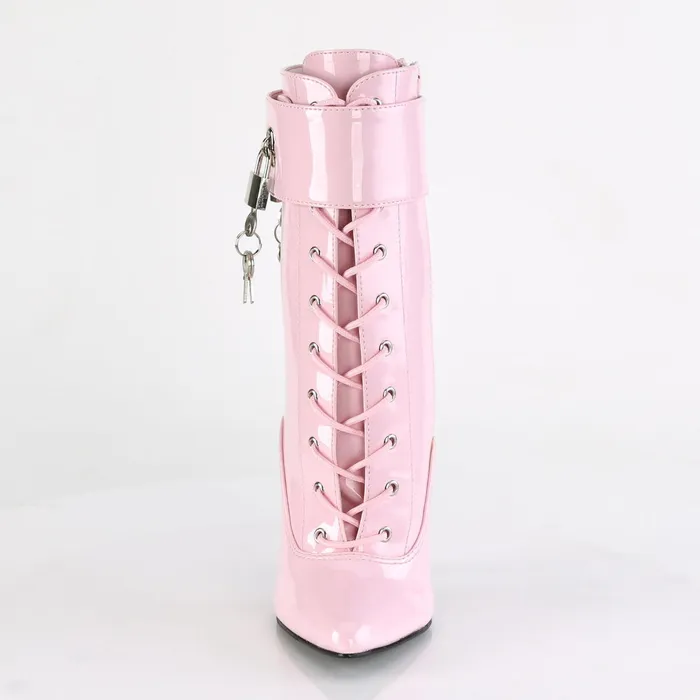ShhhEFW Anal Domina 1023 Ankle boot with 6 inch heel Baby Pink