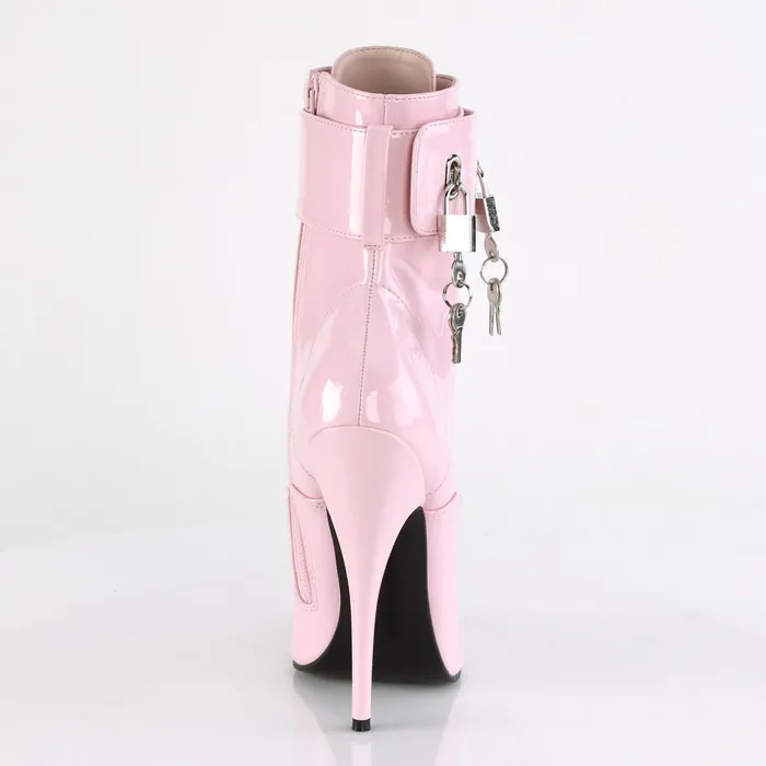 ShhhEFW Anal Domina 1023 Ankle boot with 6 inch heel Baby Pink