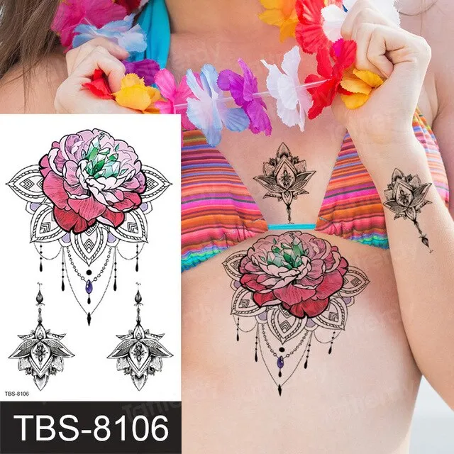 ShhhOb Temporary tattoos ALL BODY AREAS for Women 25 assorted designs Anal