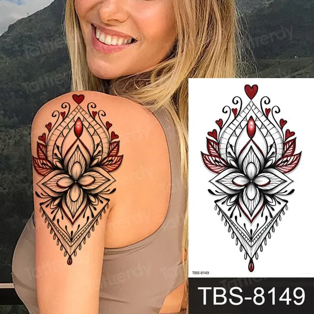 ShhhOb Temporary tattoos ALL BODY AREAS for Women 25 assorted designs Anal