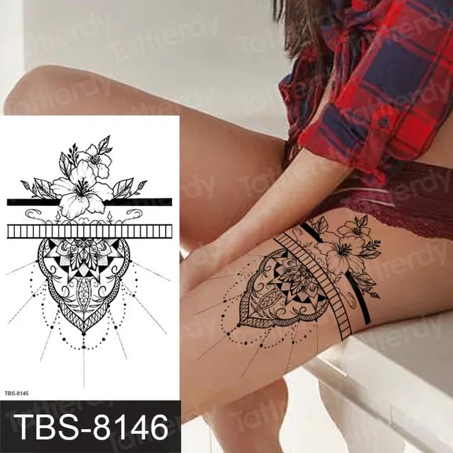 ShhhOb Temporary tattoos ALL BODY AREAS for Women 25 assorted designs Anal