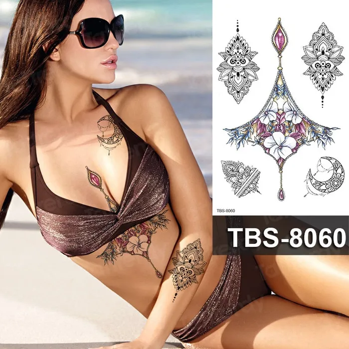 ShhhOb Temporary tattoos ALL BODY AREAS for Women 25 assorted designs Anal