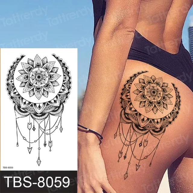 ShhhOb Temporary tattoos ALL BODY AREAS for Women 25 assorted designs Anal