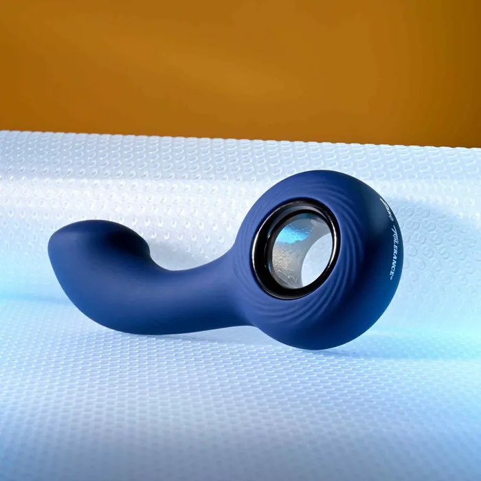 ShhhWndsr Anal Zero Tolerance THE REACH Vibrating Anal Plug Blue