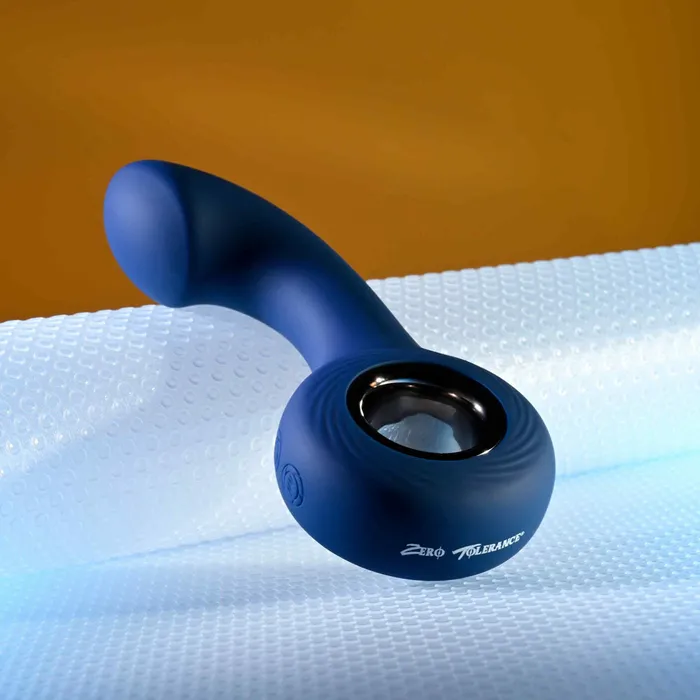 ShhhWndsr Anal Zero Tolerance THE REACH Vibrating Anal Plug Blue