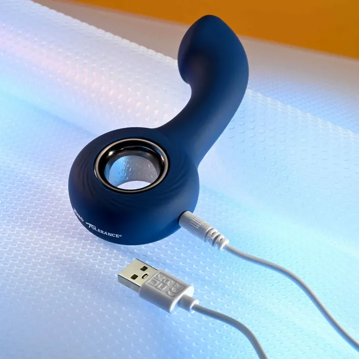 ShhhWndsr Anal Zero Tolerance THE REACH Vibrating Anal Plug Blue