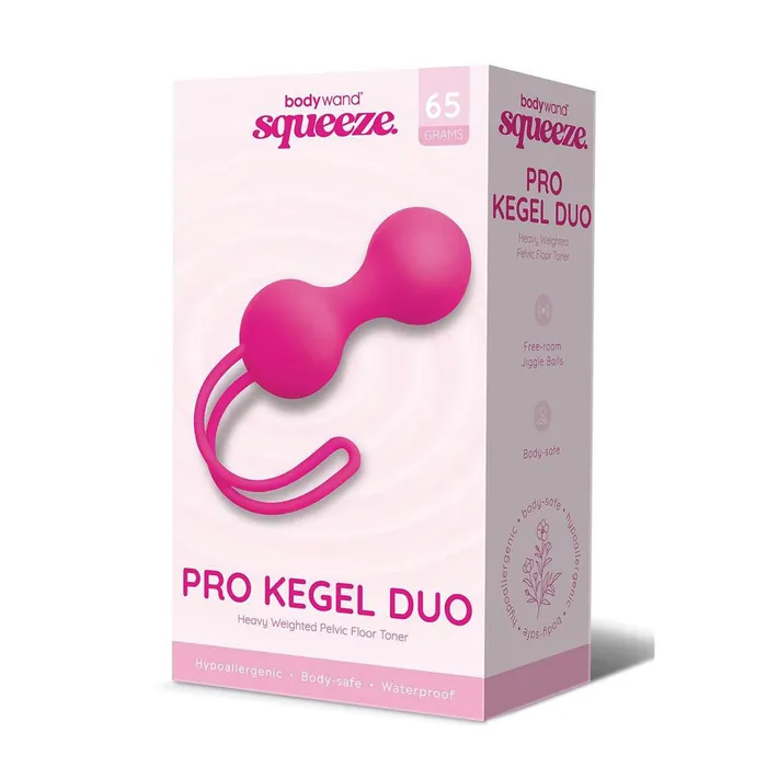 ShhhWndsr Female Sex Toys Bodywand Squeeze Pro Kegel Duo Balls 65 grams Pink Large ShhhWndsr Female Sex Toys Bodywand Squeeze Pro Kegel Duo Balls 65 grams Pink Large