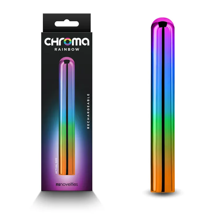 ShhhWndsr Female Sex Toys Chroma Rainbow 138 cm USB Rechargeable Slimline Vibrator LARGE ShhhWndsr Female Sex Toys Chroma Rainbow 138 cm USB Rechargeable Slimline Vibrator LARGE
