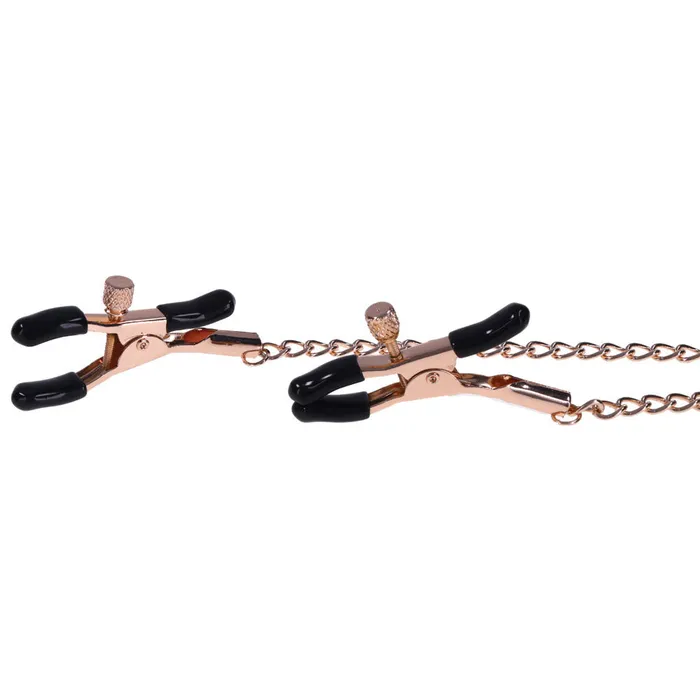 ShhhWndsr Female Sex Toys Nipple Clamps with BRAT name Charms Rose Gold ShhhWndsr Female Sex Toys Nipple Clamps with BRAT name Charms Rose Gold