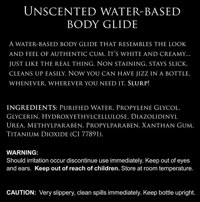 ShhhWndsr Lubricants Master Series JIZZ Water Based Cum Scented Lubricant 488 ml ShhhWndsr Lubricants Master Series JIZZ Water Based Cum Scented Lubricant 488 ml