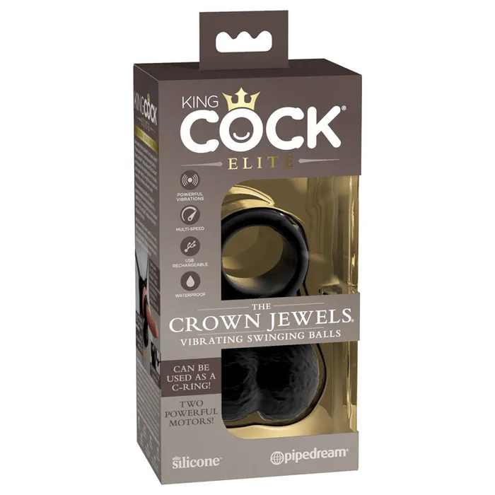 ShhhWndsr Male Sex Toys King Cock Elite The Crown Jewels Vibrating Silicone Balls USB Rechargeable Vibrating Cock Ring ShhhWndsr Male Sex Toys King Cock Elite The Crown Jewels Vibrating Silicone Balls USB Rechargeable Vibrating Cock Ring