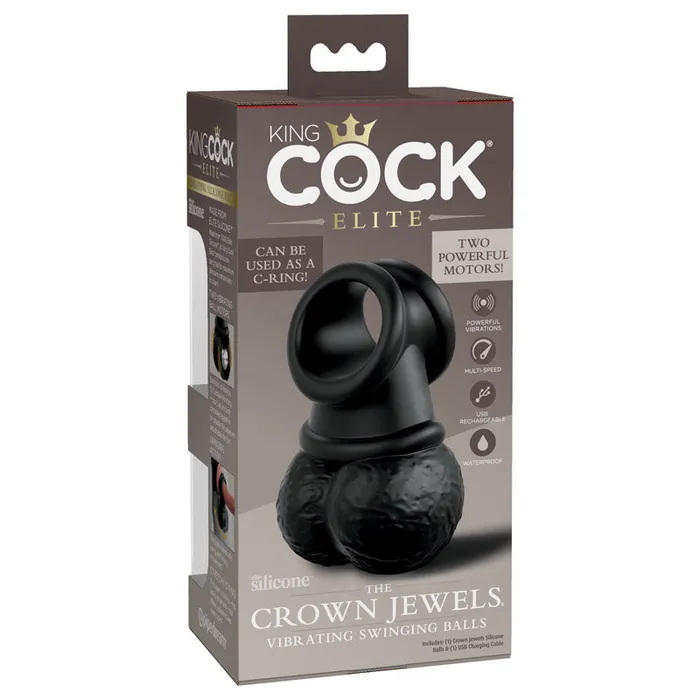 ShhhWndsr Male Sex Toys King Cock Elite The Crown Jewels Vibrating Silicone Balls USB Rechargeable Vibrating Cock Ring ShhhWndsr Male Sex Toys King Cock Elite The Crown Jewels Vibrating Silicone Balls USB Rechargeable Vibrating Cock Ring