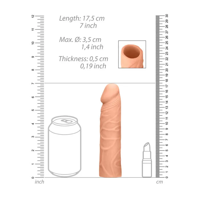 ShhhWndsr Male Sex Toys REALROCK 7 Penis Extender Flesh ShhhWndsr Male Sex Toys REALROCK 7 Penis Extender Flesh