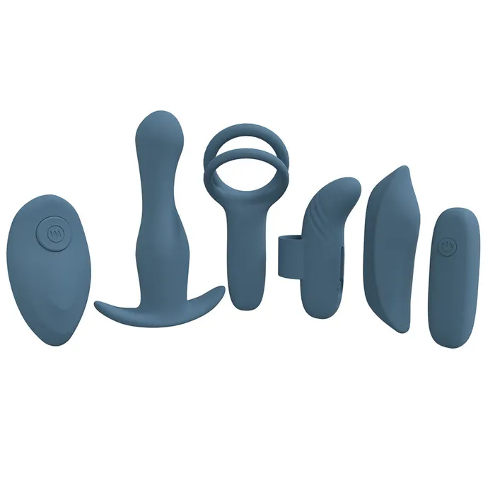 ShhhWndsr Vibrators Loveline SUPREME WEEKEND Kit interchangeable Bullet Vibe Set Blue