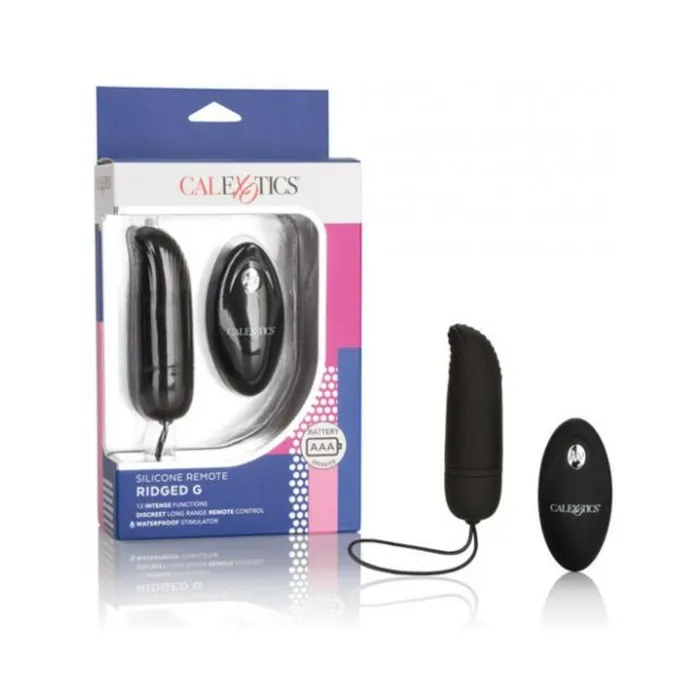 Silicone Remote Ridged G Vibrator Black Fairvillacom Anal