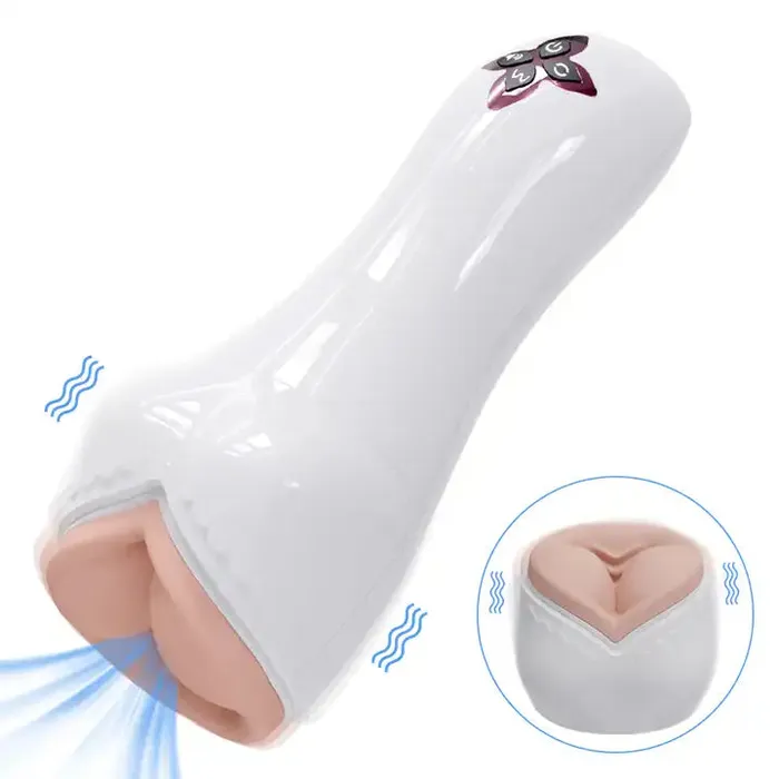 Silicone Seduction Dual Sensation Masturbator Male Sex Toys
