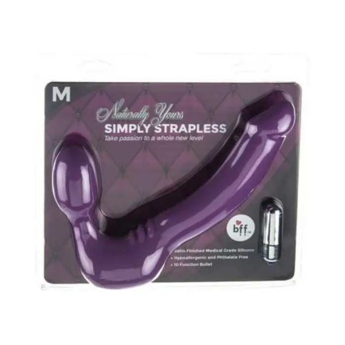 Simply Strapless Purple Double Dildo Medium Fairvillacom Dildos