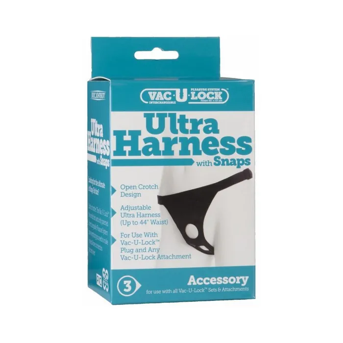 VacULock Ultra Harness 2 with Snaps Black Fairvillacom Female Sex Toys