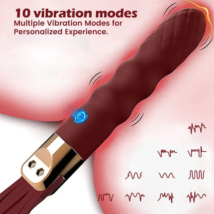 Vibrating Whip with G Spot Vibrator Amovibe Female Sex Toys