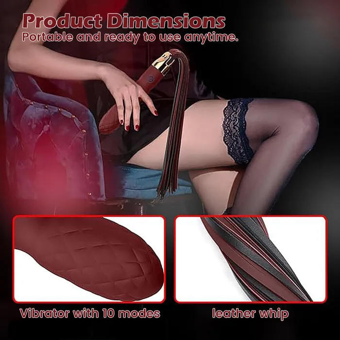 Vibrating Whip with G Spot Vibrator Amovibe Female Sex Toys