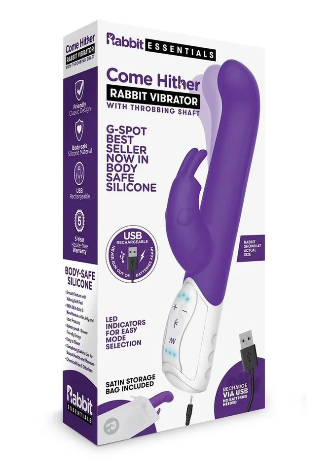 Vibrators Fairvillacom Re Recharge Come Hither G Rabbit Purple